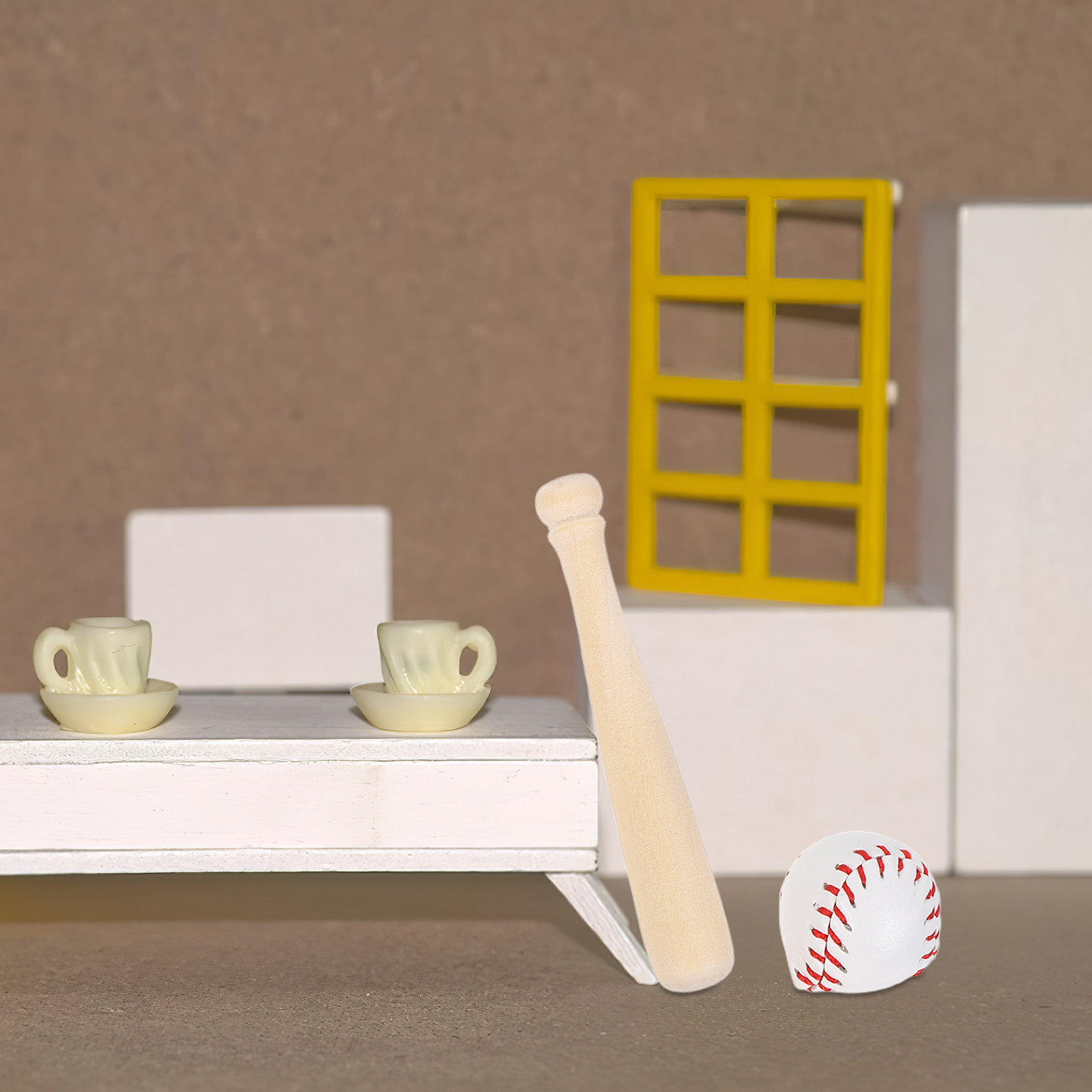 Sports Equipment Bat - 2 sets miniatuur honkbalknuppel en handschoen