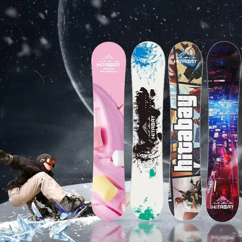 Allsports Equipment - Houten snowboard, plat all-mountain skiboard voor