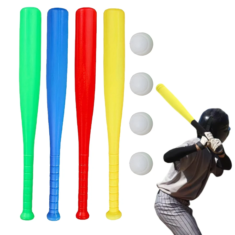 Sports Equipment Bat - 2/4 stuks lichtgewicht plastic honkbalknuppel met