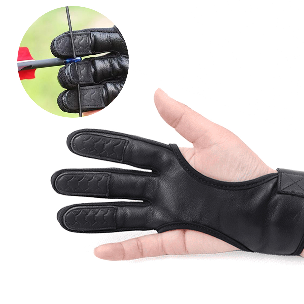Archery Target Face - Professionele boogschiethandschoenen van schapenvacht met drie