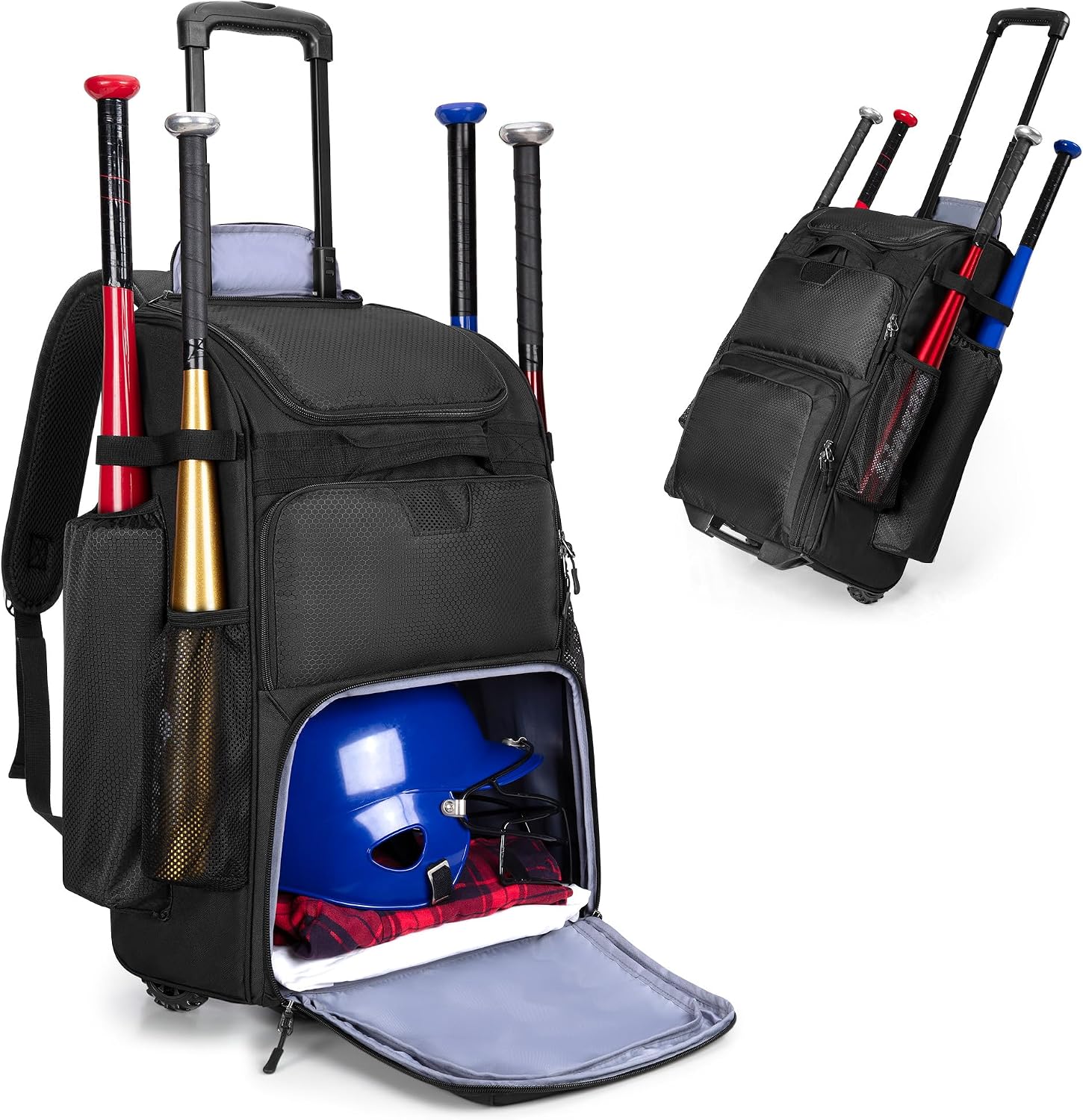 Sports Equipment Bat - Rollende honkbalrugzak met wielen, robuuste tas