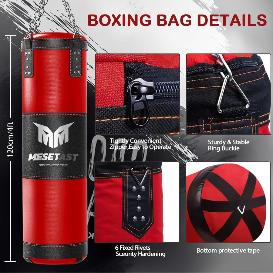 4ft zware bokszakset voor volw - Boxing Glove Set recensie en prijs