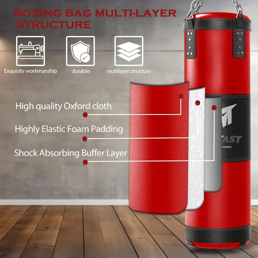 4ft zware bokszakset voor volw - Boxing Glove Set recensie en prijs